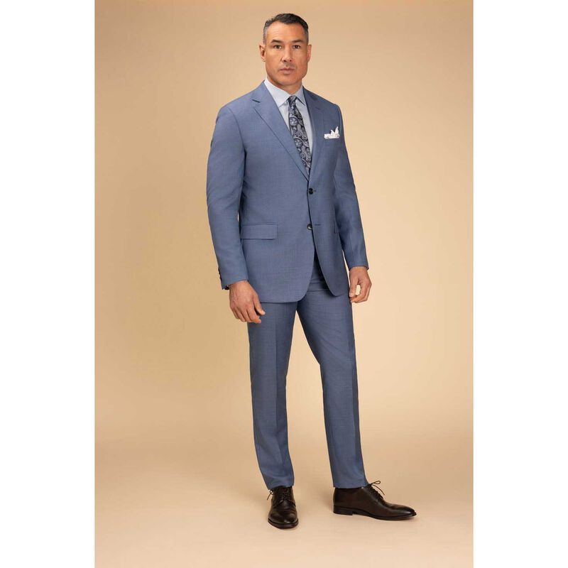 Rembrandt Cooper Pale Blue Sharkskin Suit Jacket image number 3